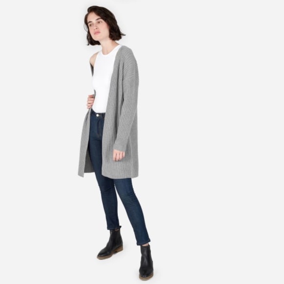 Everlane Sweaters - Everlane Ribbed Wool Cashmere Cardigan